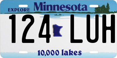 MN license plate 124LUH