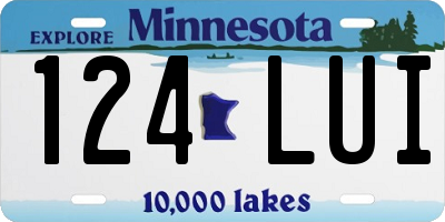 MN license plate 124LUI