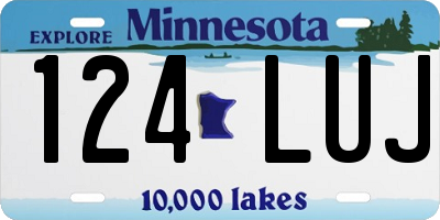 MN license plate 124LUJ