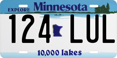 MN license plate 124LUL