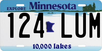 MN license plate 124LUM