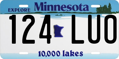 MN license plate 124LUO