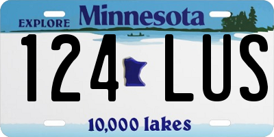 MN license plate 124LUS