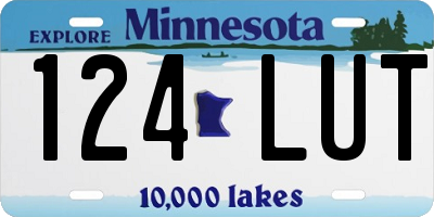 MN license plate 124LUT