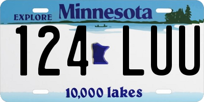 MN license plate 124LUU