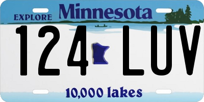 MN license plate 124LUV