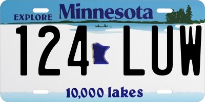MN license plate 124LUW
