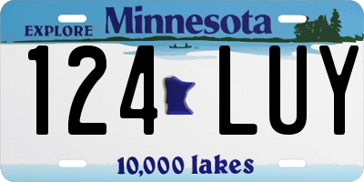 MN license plate 124LUY