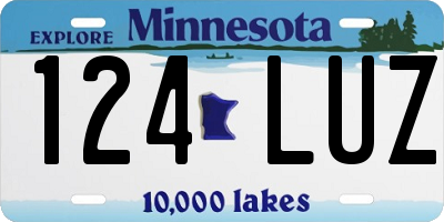 MN license plate 124LUZ