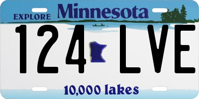 MN license plate 124LVE