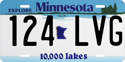 MN license plate 124LVG