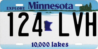 MN license plate 124LVH