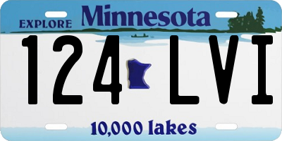 MN license plate 124LVI