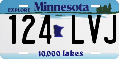 MN license plate 124LVJ