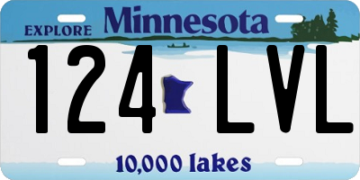 MN license plate 124LVL