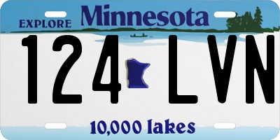 MN license plate 124LVN