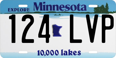 MN license plate 124LVP