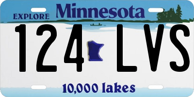 MN license plate 124LVS