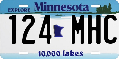 MN license plate 124MHC