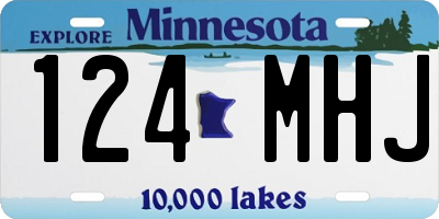 MN license plate 124MHJ