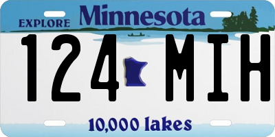 MN license plate 124MIH