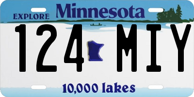 MN license plate 124MIY