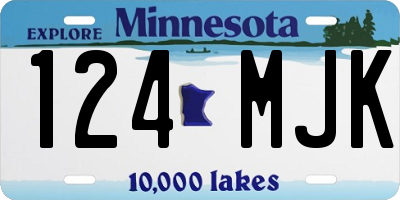 MN license plate 124MJK