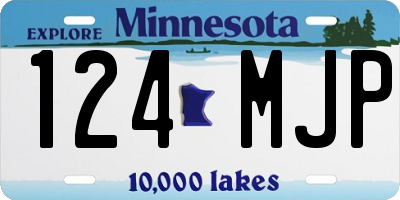 MN license plate 124MJP