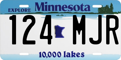 MN license plate 124MJR