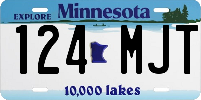 MN license plate 124MJT