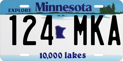 MN license plate 124MKA