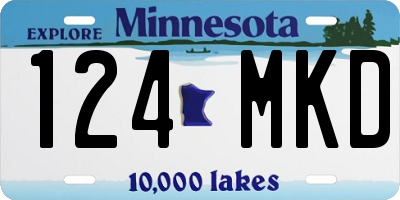 MN license plate 124MKD