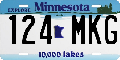 MN license plate 124MKG