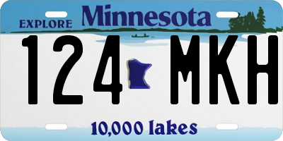 MN license plate 124MKH
