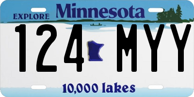 MN license plate 124MYY