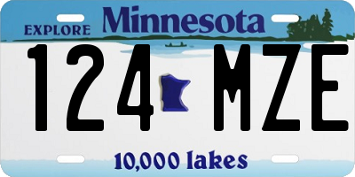 MN license plate 124MZE