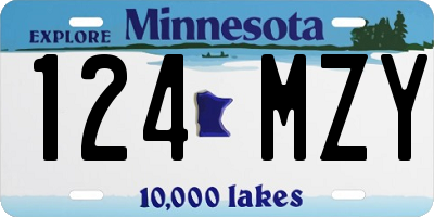 MN license plate 124MZY