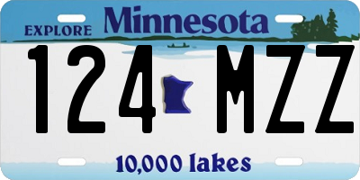 MN license plate 124MZZ