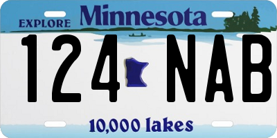 MN license plate 124NAB