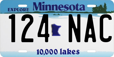 MN license plate 124NAC