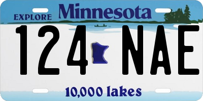 MN license plate 124NAE