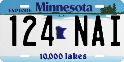 MN license plate 124NAI