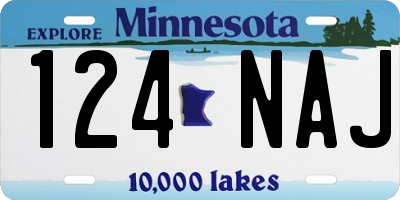 MN license plate 124NAJ