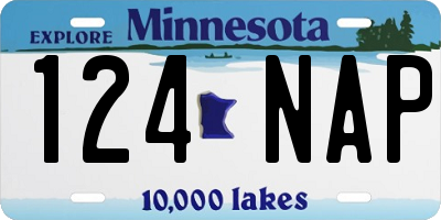 MN license plate 124NAP