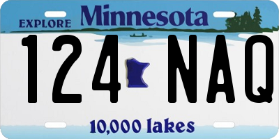 MN license plate 124NAQ