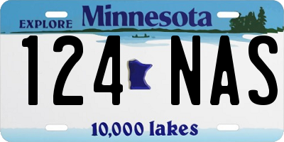 MN license plate 124NAS