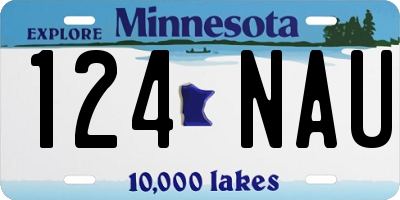 MN license plate 124NAU