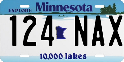 MN license plate 124NAX