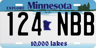 MN license plate 124NBB