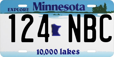 MN license plate 124NBC